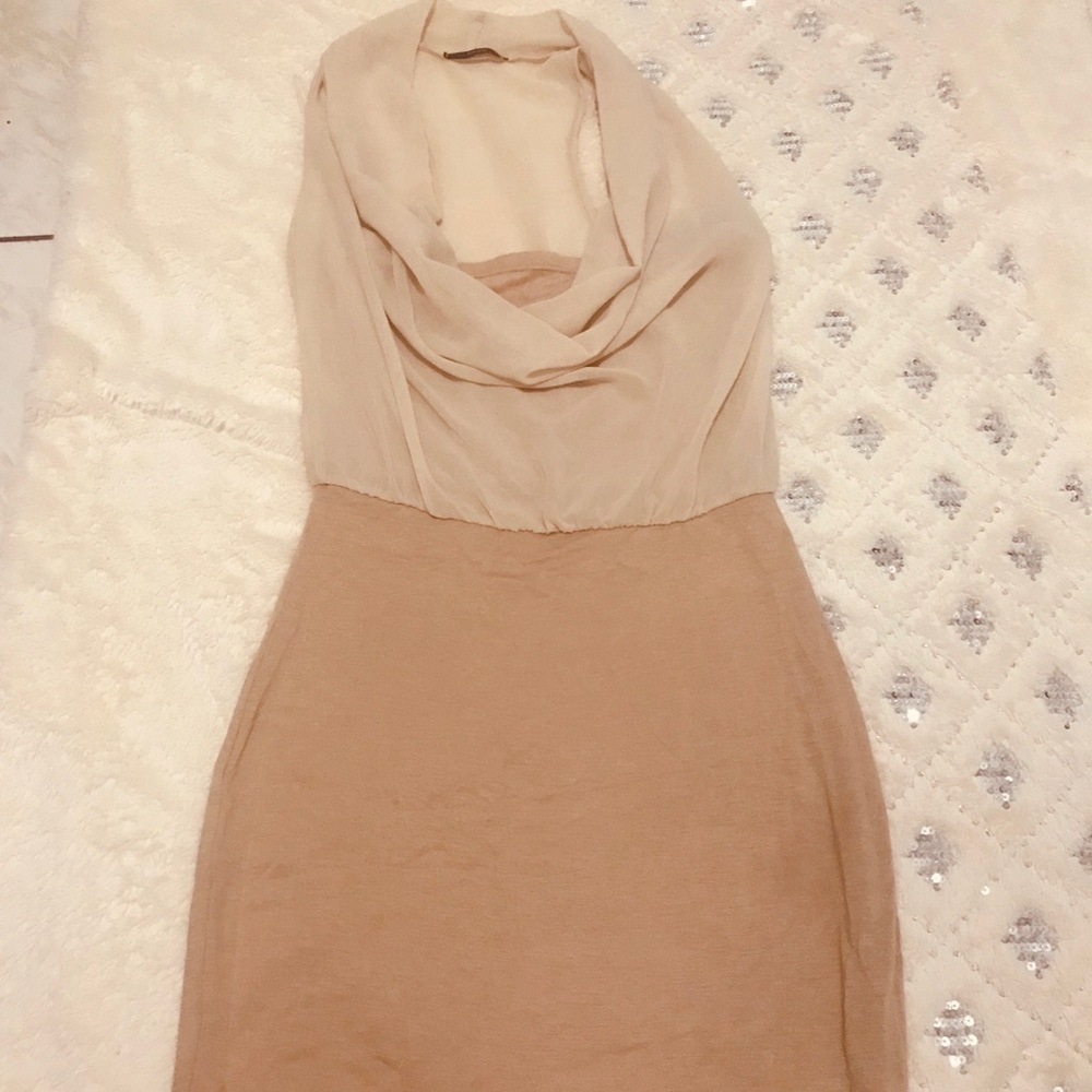 Tan mini dress